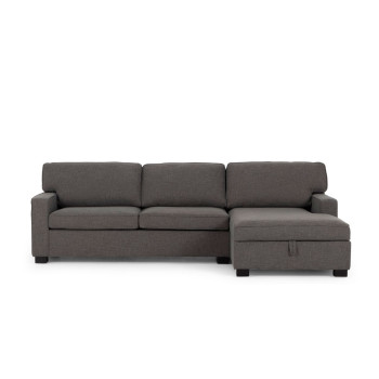 Haines Sofa Bed With Chaise, Dark Grey