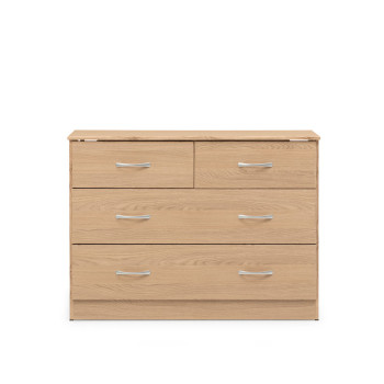 Devon 4 Drawer Lowboy, Oak