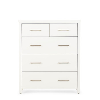 Miller 5 Drawer Tallboy, White