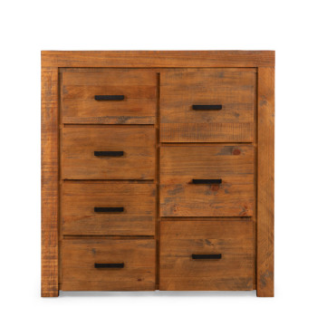 Prima 7 Drawer Tallboy, Pine