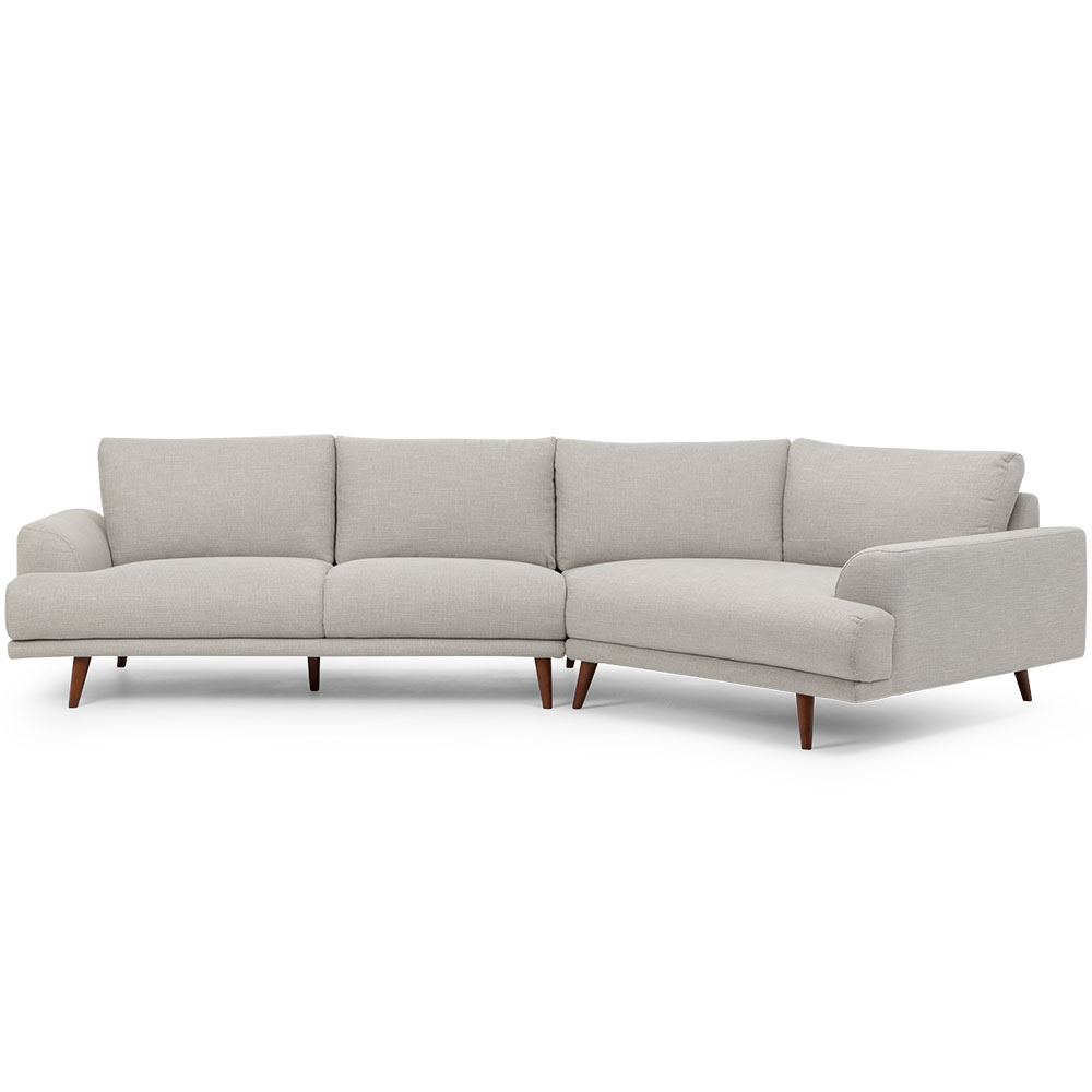 Charlie Angular Chaise Sofa, Oatmeal