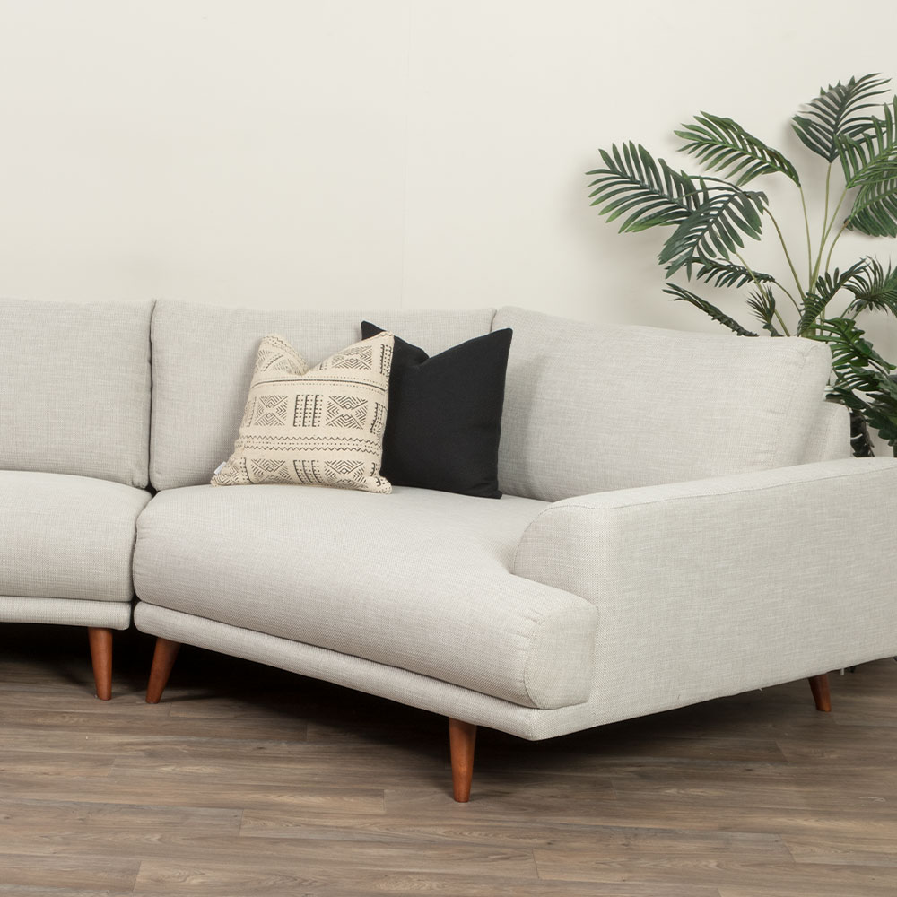 Charlie Angular Chaise Sofa, Oatmeal