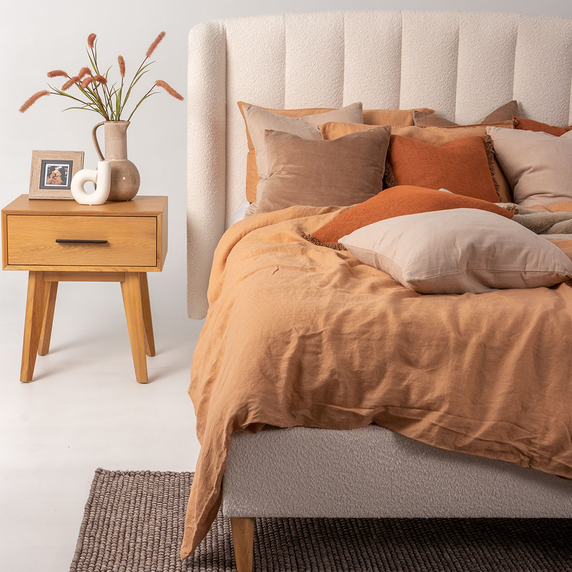 Chloe Queen Bed Frame, Cream