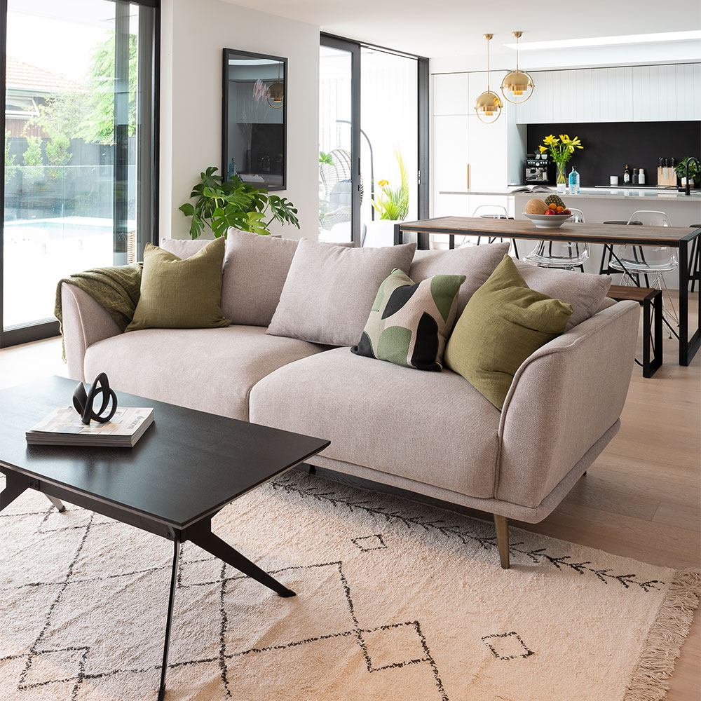 Kenzie 3 Seater Sofa, Light Grey
