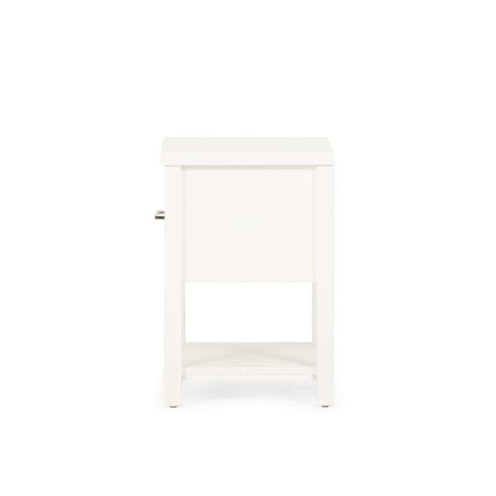 Miller 1 Drawer Bedside, White