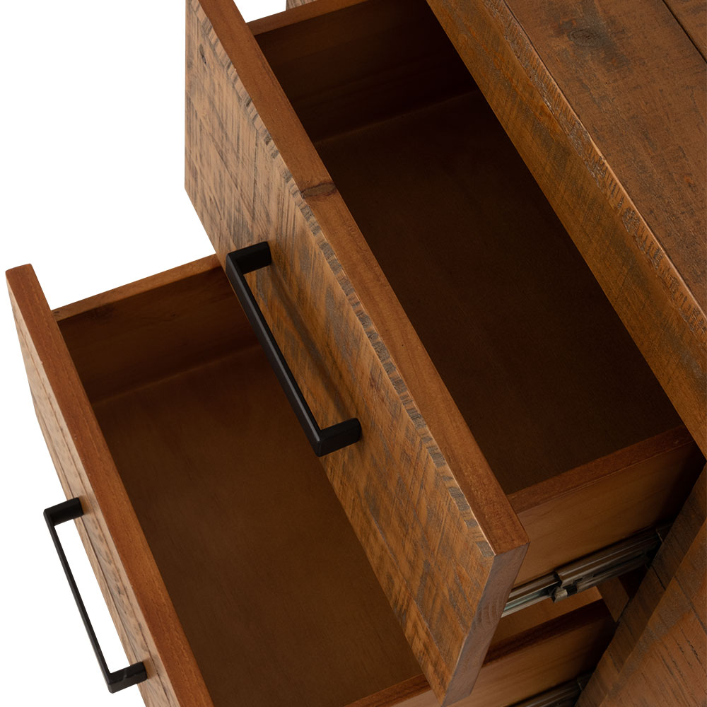 Prima 2 Drawer Bedside, Pine