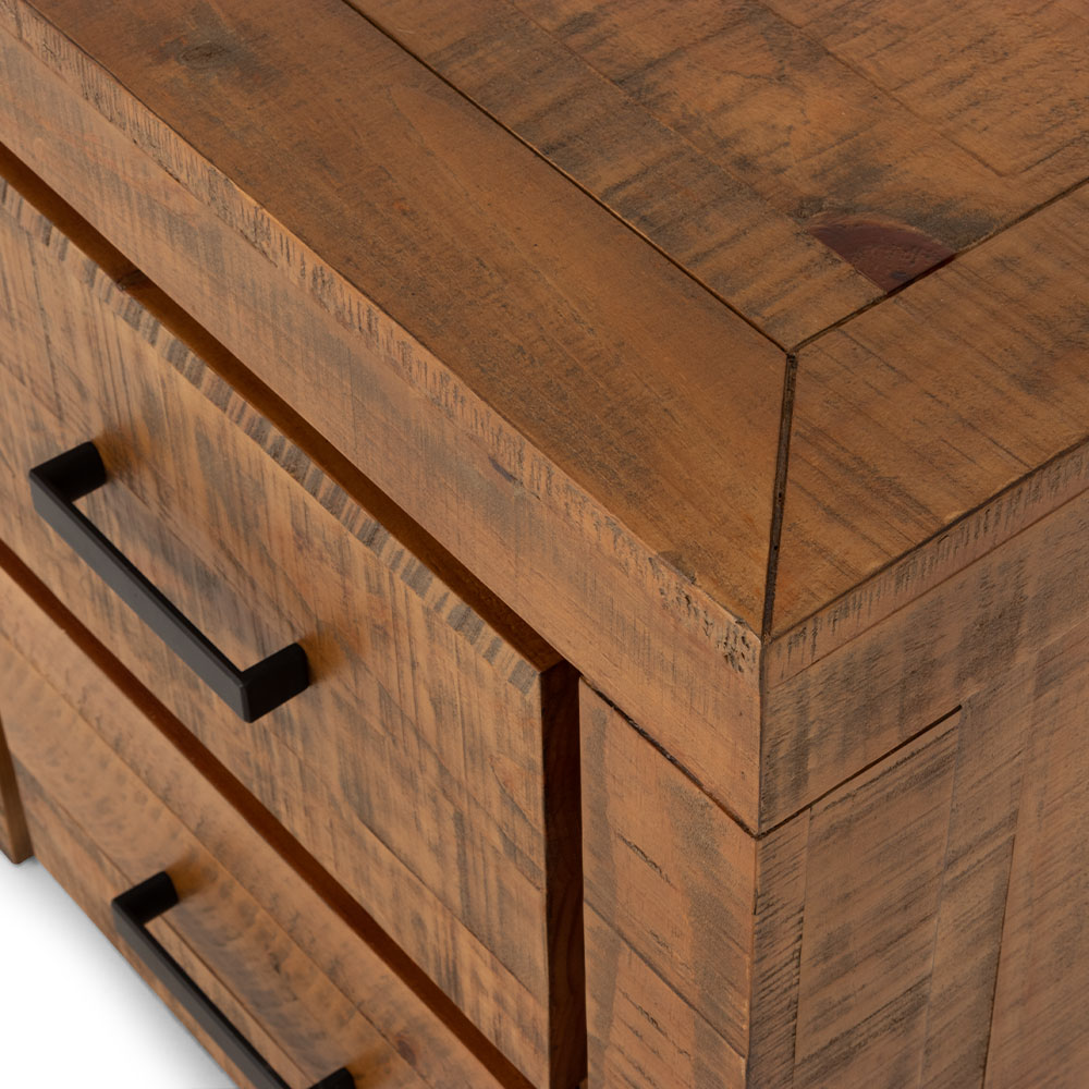 Prima 2 Drawer Bedside, Pine
