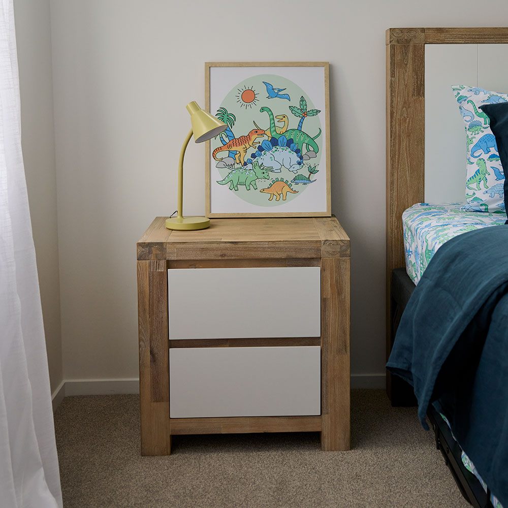 Atlantic 2 Drawer Bedside