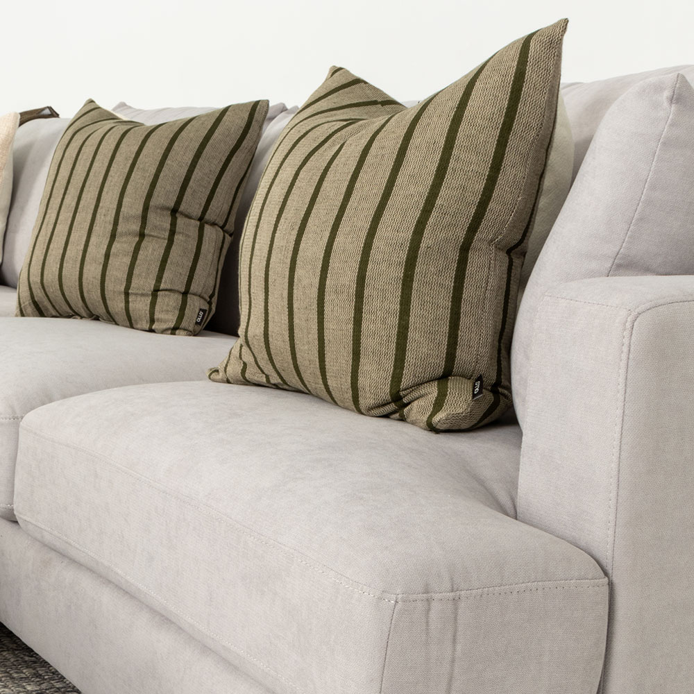 Tasman Modular 5 Seater Sofa With Ottoman, Light Grey