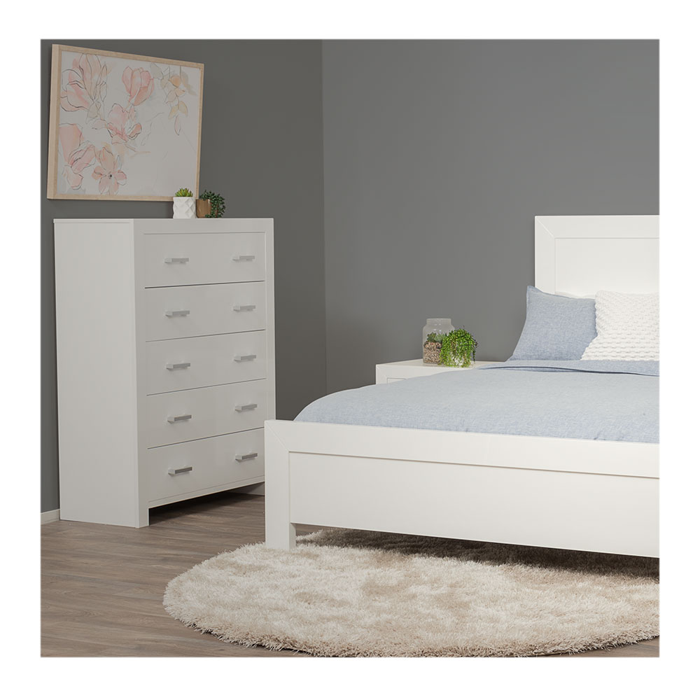 Tibet 5 Drawer Tallboy