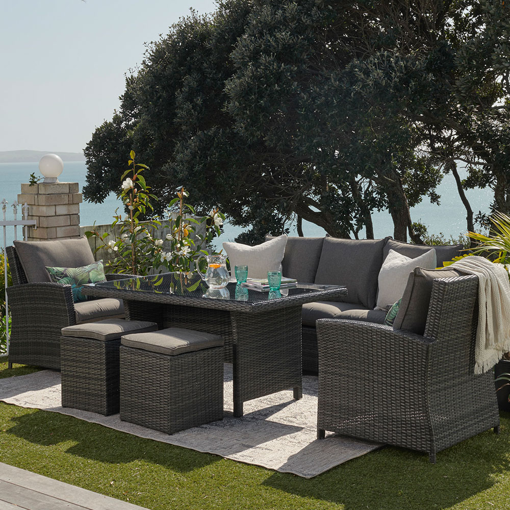 Valletta Outdoor 6 Piece Lounge/Low Dining Set