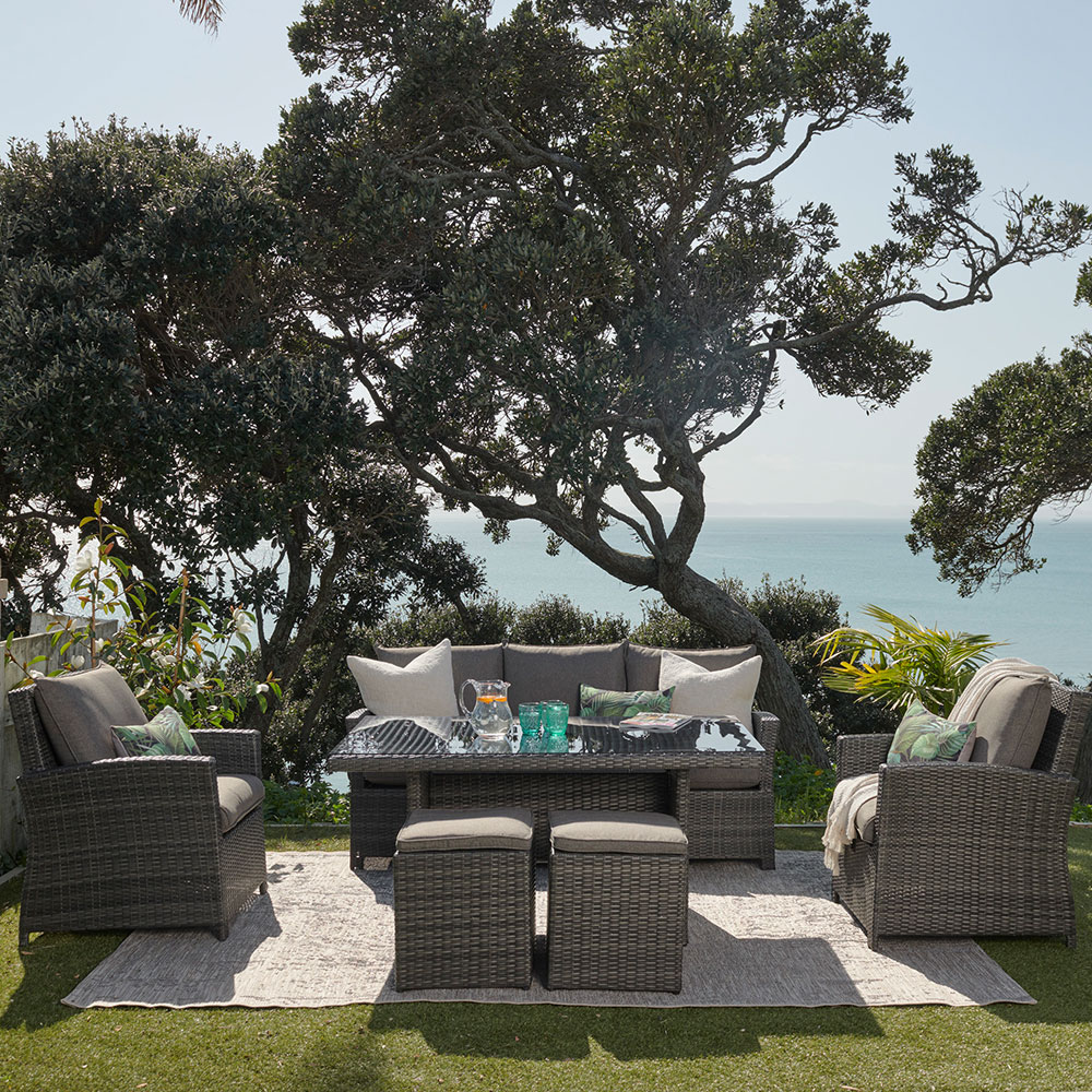 Valletta Outdoor 6 Piece Lounge/Low Dining Set