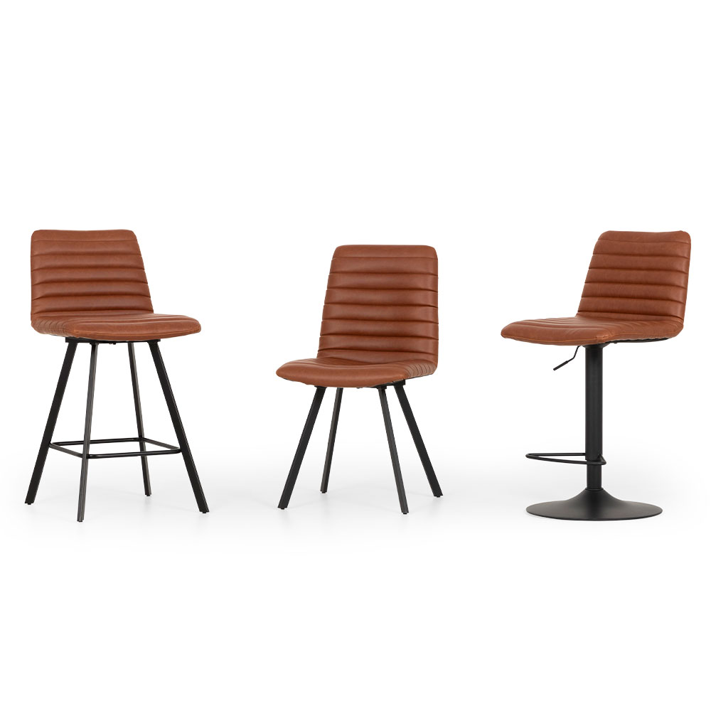 Watson PU Barstool, Brandy